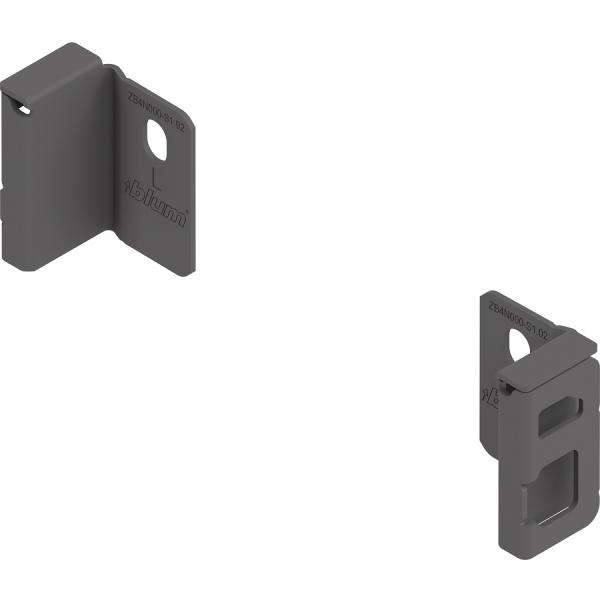 MERIVOBOX Holzrückwandhalter, Höhe N (82,5 mm), links/rechts, oriongrau, ZB4N000S